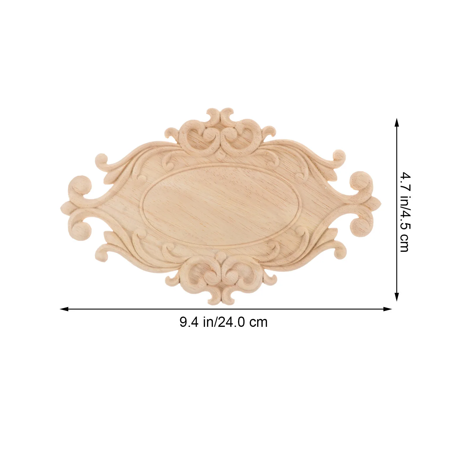 2 stuks hout gesneden applique deur hart ontwerp natuurlijke onlay voor meubelen decor dressoir kast bed diy ambachtelijke ongeverfd frame