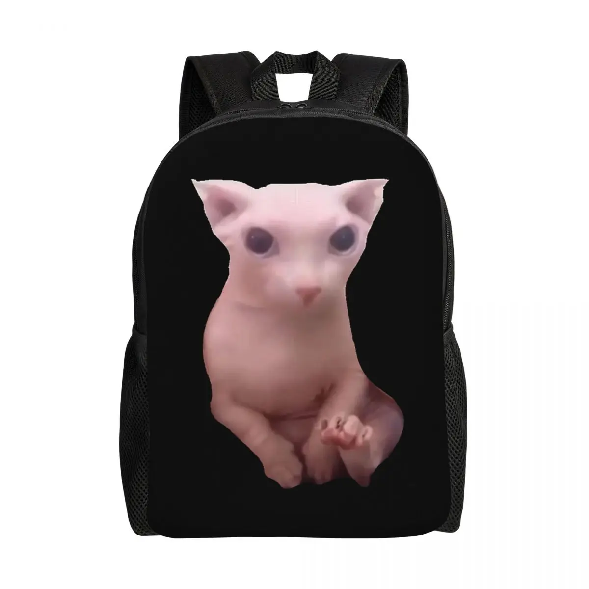 Bingus Text Backpack for Men Women Water Resistant School College Sphynx Cat Bag Printing Bookbag