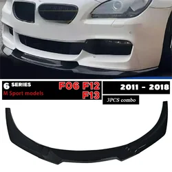 Gloss Black Front Bumper Lower Spoiler Lip for BMW 6 Series 2-Door Coupe F13 Convertible F12 Gran Coupe F06 M Sport 2011 - 2018