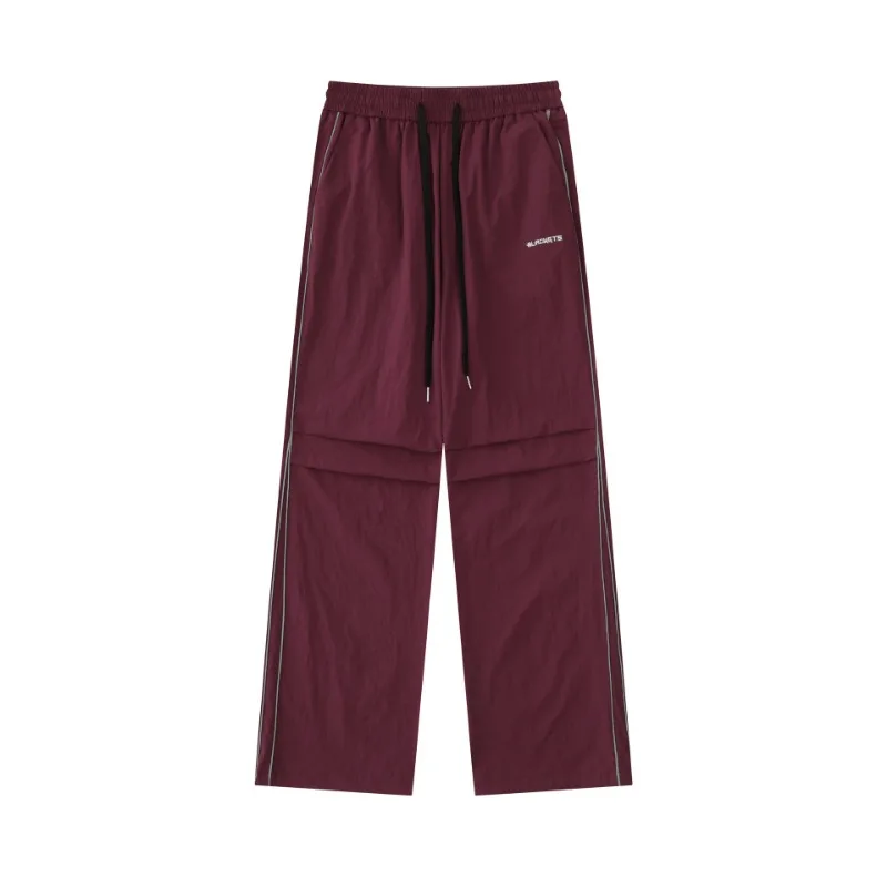 OR FL Women's Autumn American-style Casual Pants Three Dimensional Simplicity Sports Pants Baggy Look Slimmer Floor-length Pants