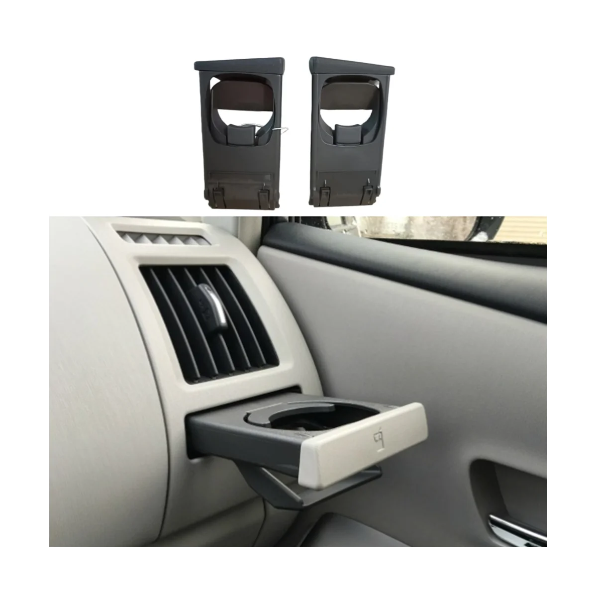 Vassoio di montaggio portabicchieri cruscotto sinistro/destro per auto per edizione d'oltremare 2005-2014 2 pezzi
