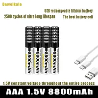 DaweikalaHigh capacity 1.5V AAA 8800 mWh USB rechargeable li-ion battery for remote control mouse small fan Electric toy battery
