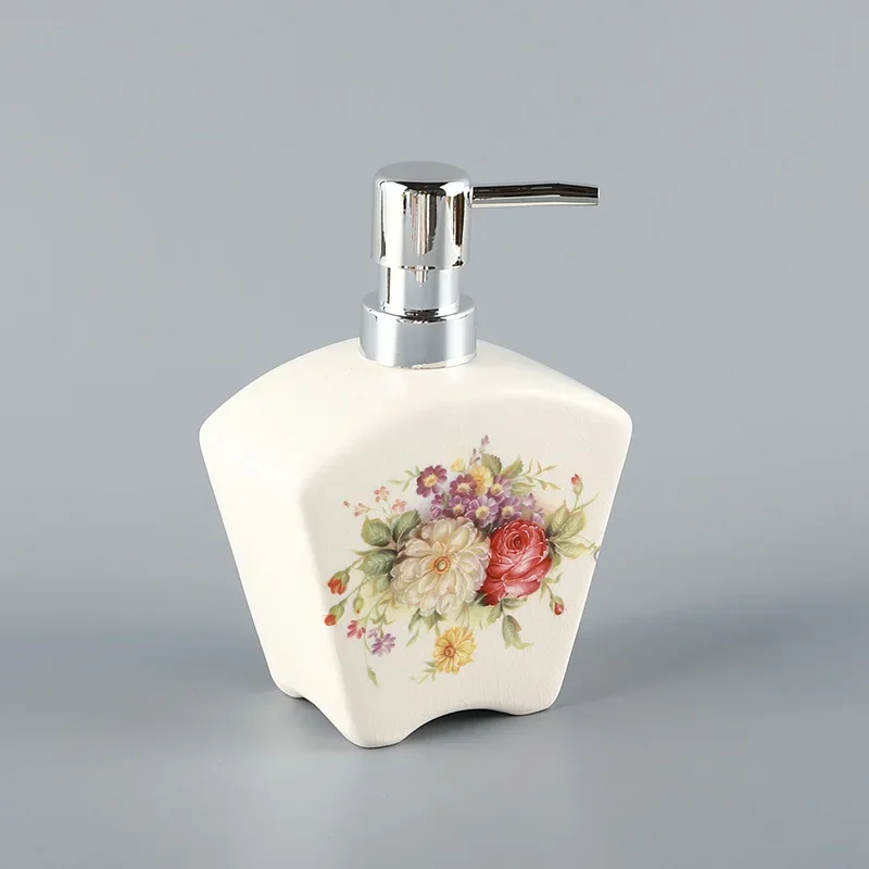 450ml ceramic hand sanitizer bottle French premium ice cracked shampoo bottle shower gel dispenser bottle bathroom accessories