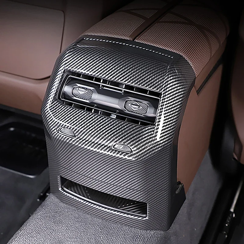 

Rear Air Conditioning Outlet Panel Cover Trim For BMW 7 Series G11 G12 2023 Carbon Fiber Color Sticker Interior Car Accessories