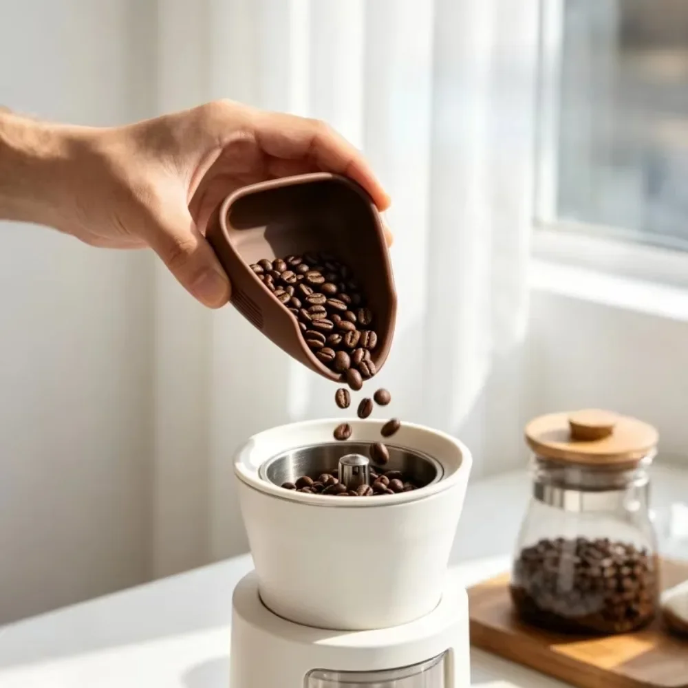 1PC Silicone Coffee Bean Weighing Plate, Espresso Dedicated Storage Tray, Household Barista Small Spoon Holder