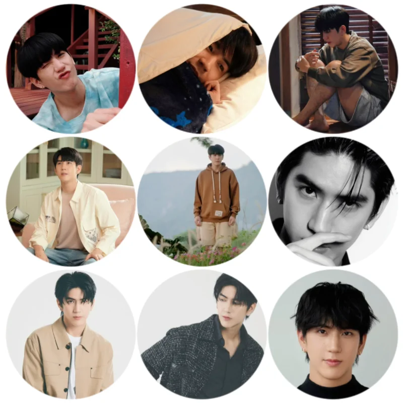 9 قطعة/مجموعة Jimmysea Jimmyyjp Seataملصق التايلاندية TV My Magic Prophecy Drama Stills صور شارة بانج بروش حقيبة ديكور دبابيس