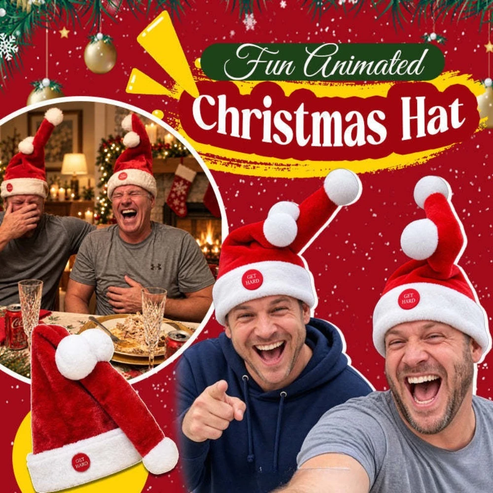 Funny Christmas Party Hat 3 Pack Xmas Holiday Cosplay Headwear for Adults Kids Photo Props