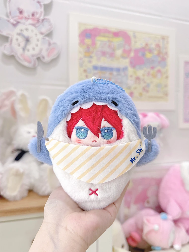 10cm Doll Clothes Blue Shark Baby Prince Costume Suit  Stuffed 10cm Plushies CottonPlush Doll Accessories Anime Toy Kids Gifts