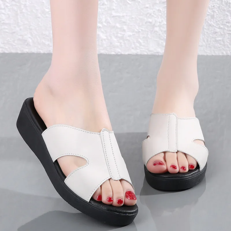 Women Shoes Sandals Woman Slip On Outdoor Thick Bottom Casual Sandals Women Breathable Walking Sandals Female Slippers Plus Size