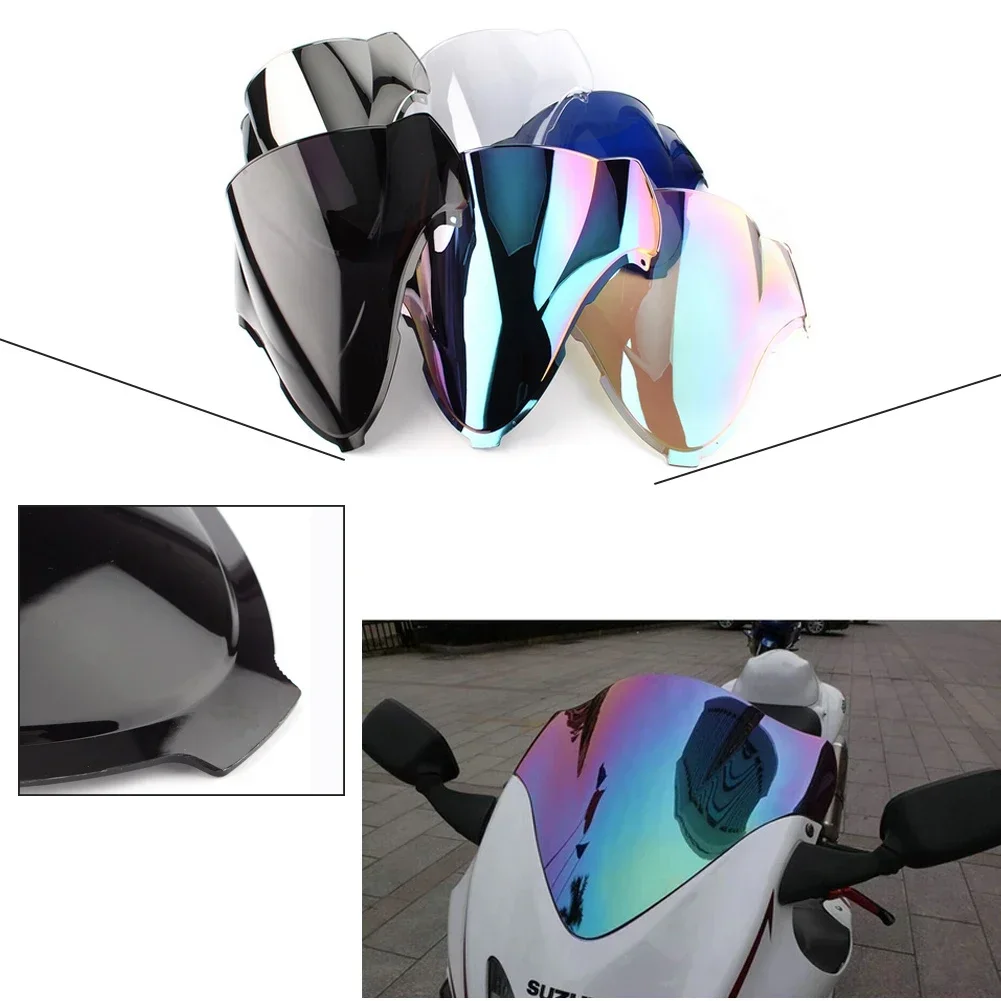 For Suzuki GSXR 1300 Hayabusa GSXR1300 1999-2007 GSX1300R Motorcycle Windshield Double Bubble WindScreen Visor Fairing Deflector