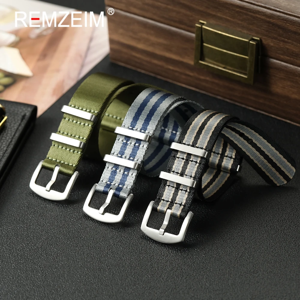Hochwertiges, bequemes, weiches Nylon-Uhrenarmband, 20 mm, 22 mm, Uhrenarmbänder für Herren und Damen, Ersatz-Uhrenzubehör – Detail 7