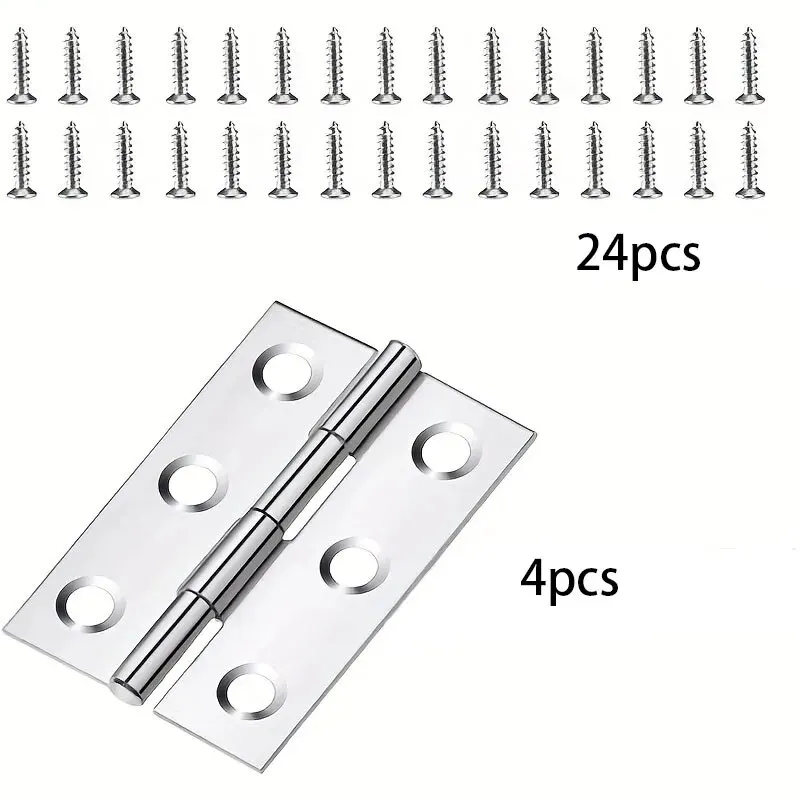 4/8pcs/set Stainless Steel Folding Hinge 2 Inch Door And Window Hinge Is Assigned Screws Home Furniture Hardware Door Hinge