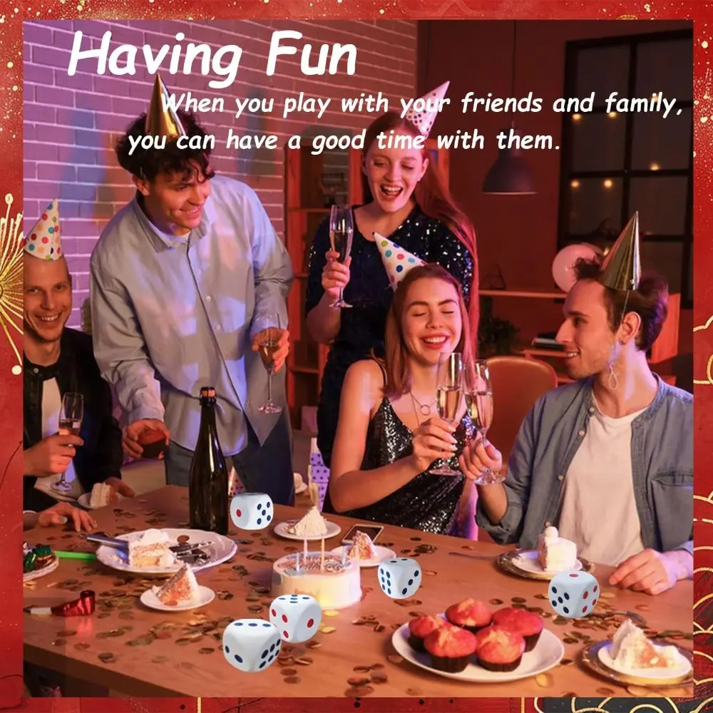 

3.1 Inch Large Dice Stress Ball for To Get Your Lucky Numbers Foam Dice Squishies Relieve Stress Anxiety Relief Relax