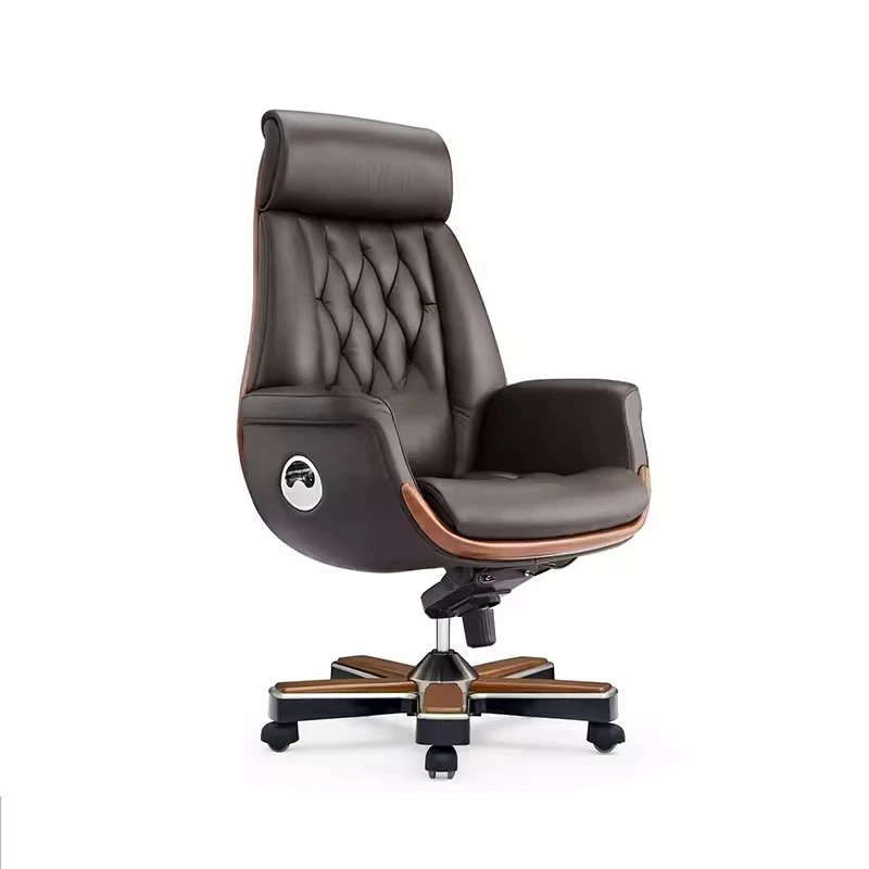 

Executive Chair Business Atmosphere President Office Genuine Leather Office Chair Reclining Swivel Chair