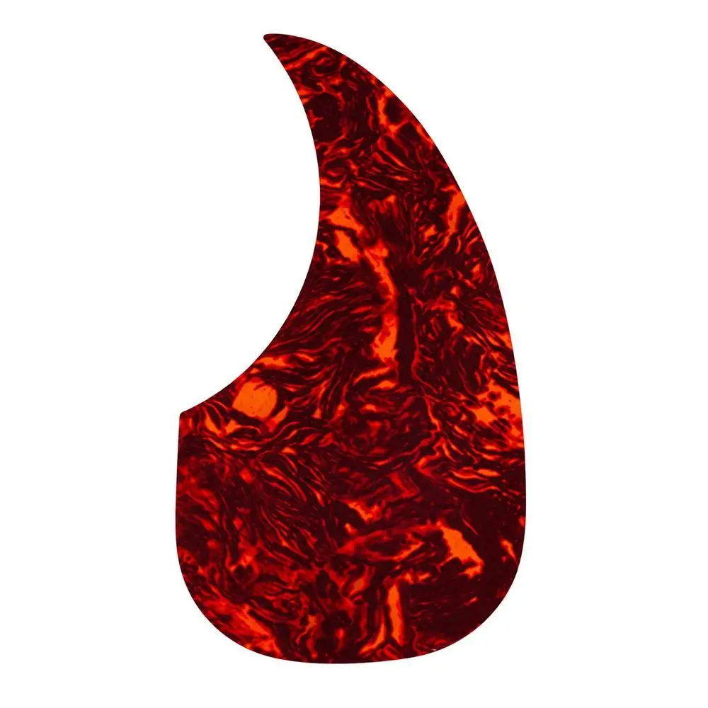 2PCS Red Tortoise Color Acoustic Guitar Pickguard PVC Material 40/41 Inch Guitar Folk Guitar Pickguard Guitar Guard Plate