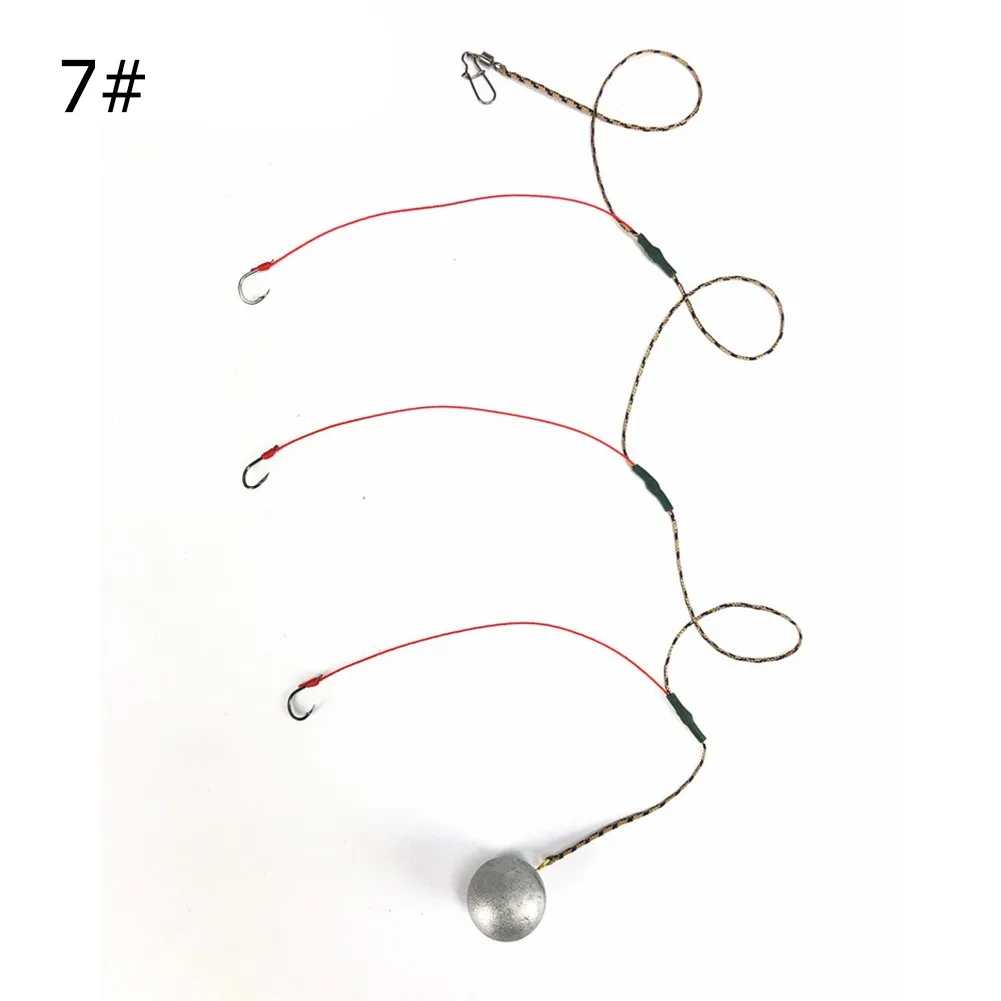 String String Hook Set Swivel Tied Water Fishing Hook Lure Pesca Ready Rig Set Sinkers Protable Reliable Useful