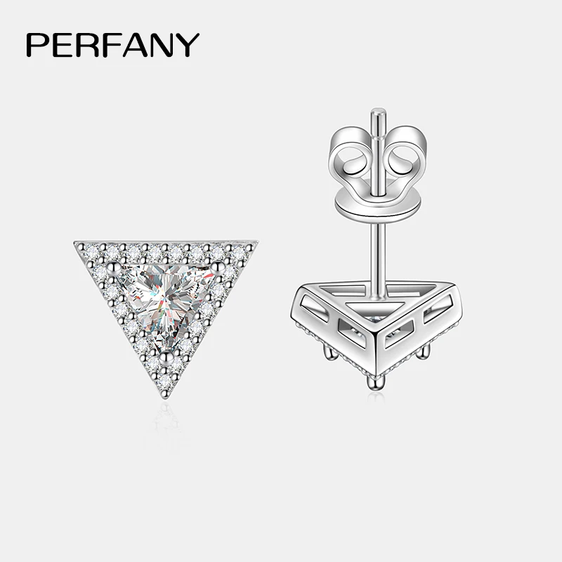 Moissanite Stud Earrings for Women round Brilliant Cut Conflict Free Simulated Diamond Jewelry Fashion Jewelry