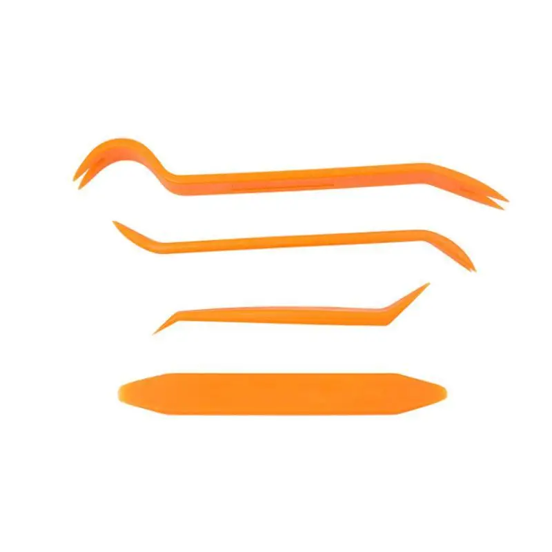 4Pcs Car Panel Removal Tool Kit Ergonomic Pry Bar Nail Puller for Auto Audio Door Trim Interior Modification