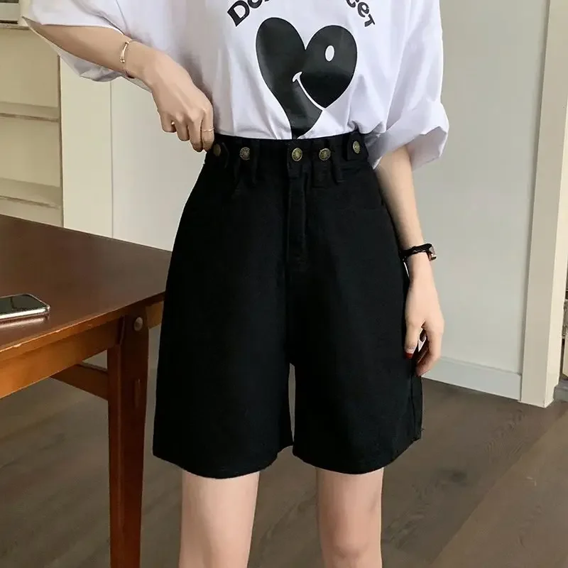 Jeans Women Solid Simple Daily Vintage All-match Creativity Basics Loose Korean Style Special Ladies Chic Charming Spring New