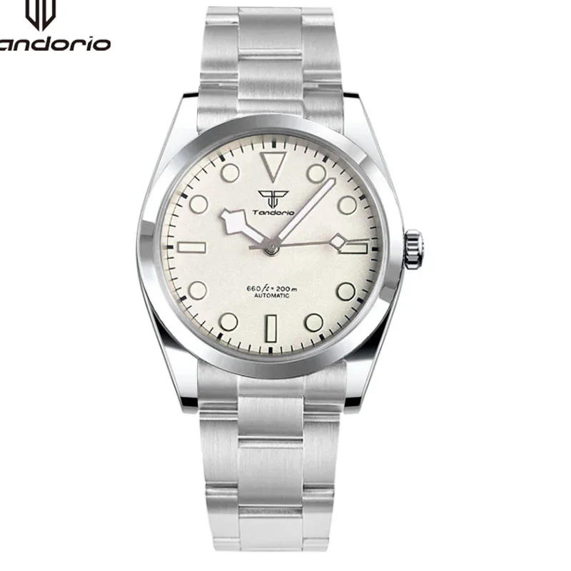 Tandorio Sapphire Crystal Classic 36mm/39mm Stainless Steel Mechanical Automatic Men Watch NH35A PT5000 Movt Wristwatch Luminous