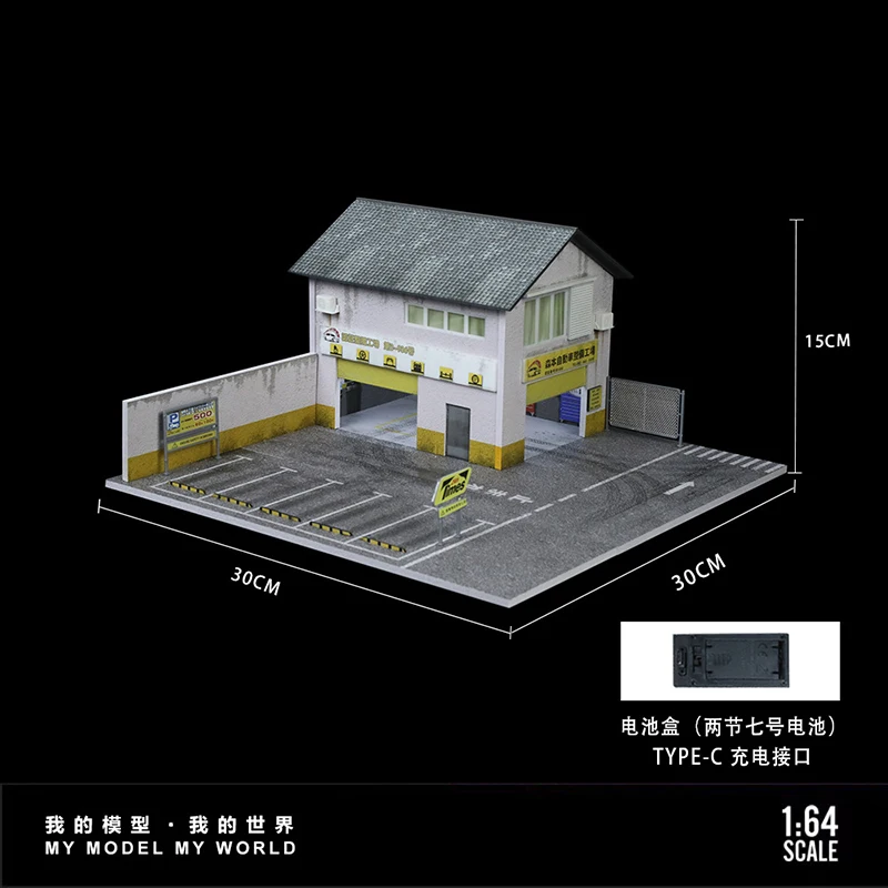 

Moreart 1:64 Street Handmade Scene Model Miniature Landscape, Car Model Parking Lot For Display&Collection&Curios For Display