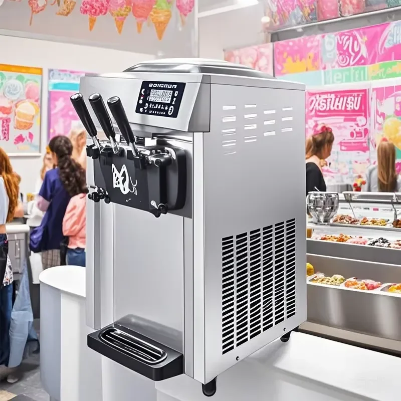 Automatic Yogurt Making Soft Serve Ice Cream Makers Sundae Machine Soft Ice Cream Machine
