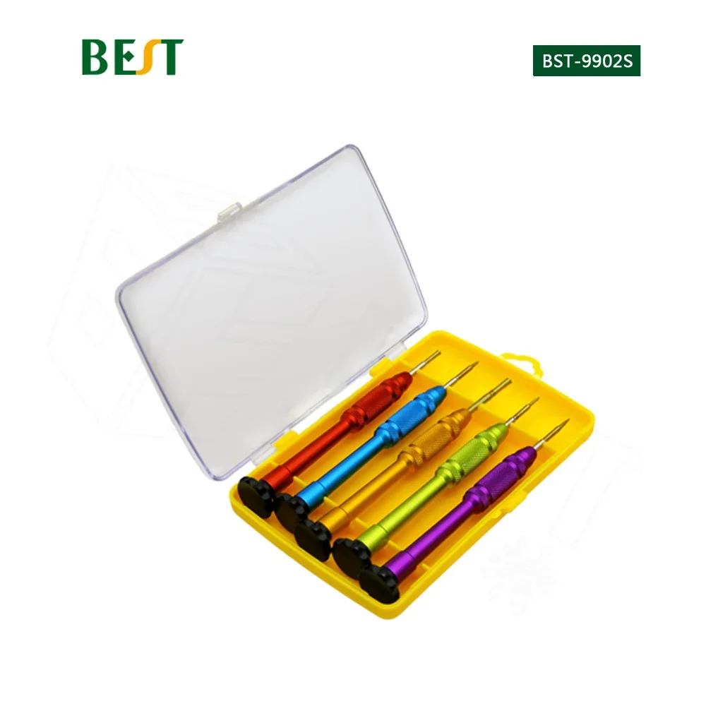 New Arrival BST-9902S 5 in 1 Precision Screwdriver Set for iPhone 7 Opening Repair Tools Kit Screw Hand Tools