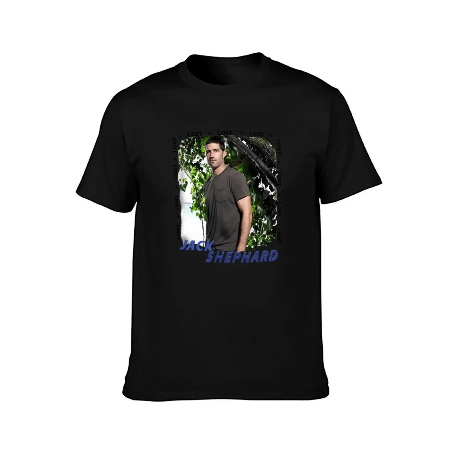 Jack Shephard LOST T-Shirt Summer Casual Cotton Tee Oversized Streetwear Tops Vintage Graphic Print Loose Fit Short Sleeve