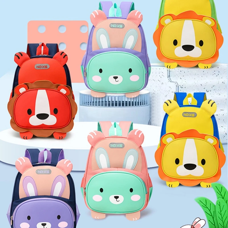 Children Girl Backpack School Bag Kid Child Teenage Schoolbag Primary Kawaii Cute Red Lion Lightweight Backpack for Girls Boys