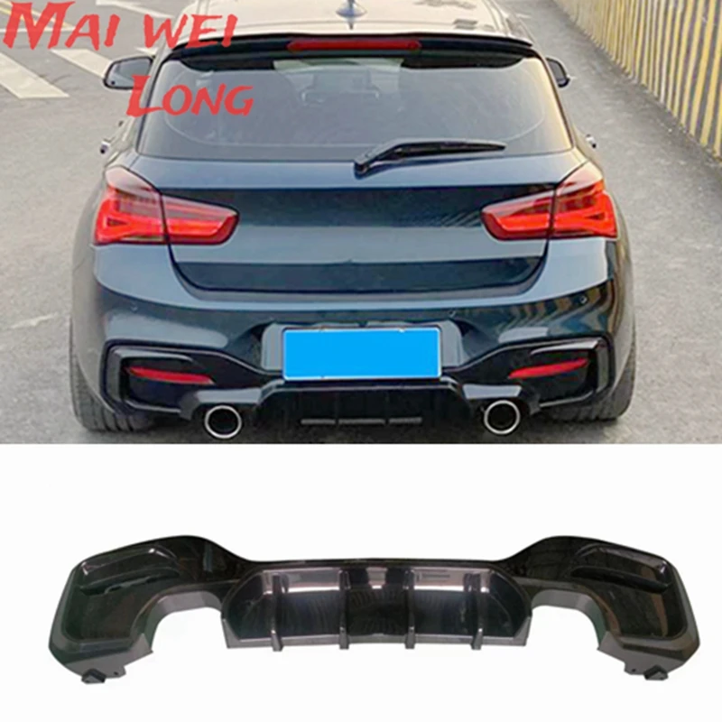 

ABS Rear Lip Diffuser Spoiler Bumper for BMW 1 Series M Sport F20 F21 M135i M140i 2017-2018 Bumper Car Styling ABS