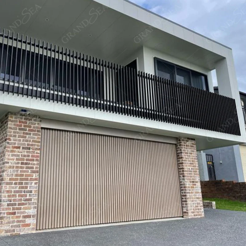 

custom.Australia Garage TiltingFold Up Cladding Black Garage Door Modern Cladded Look Garage Door