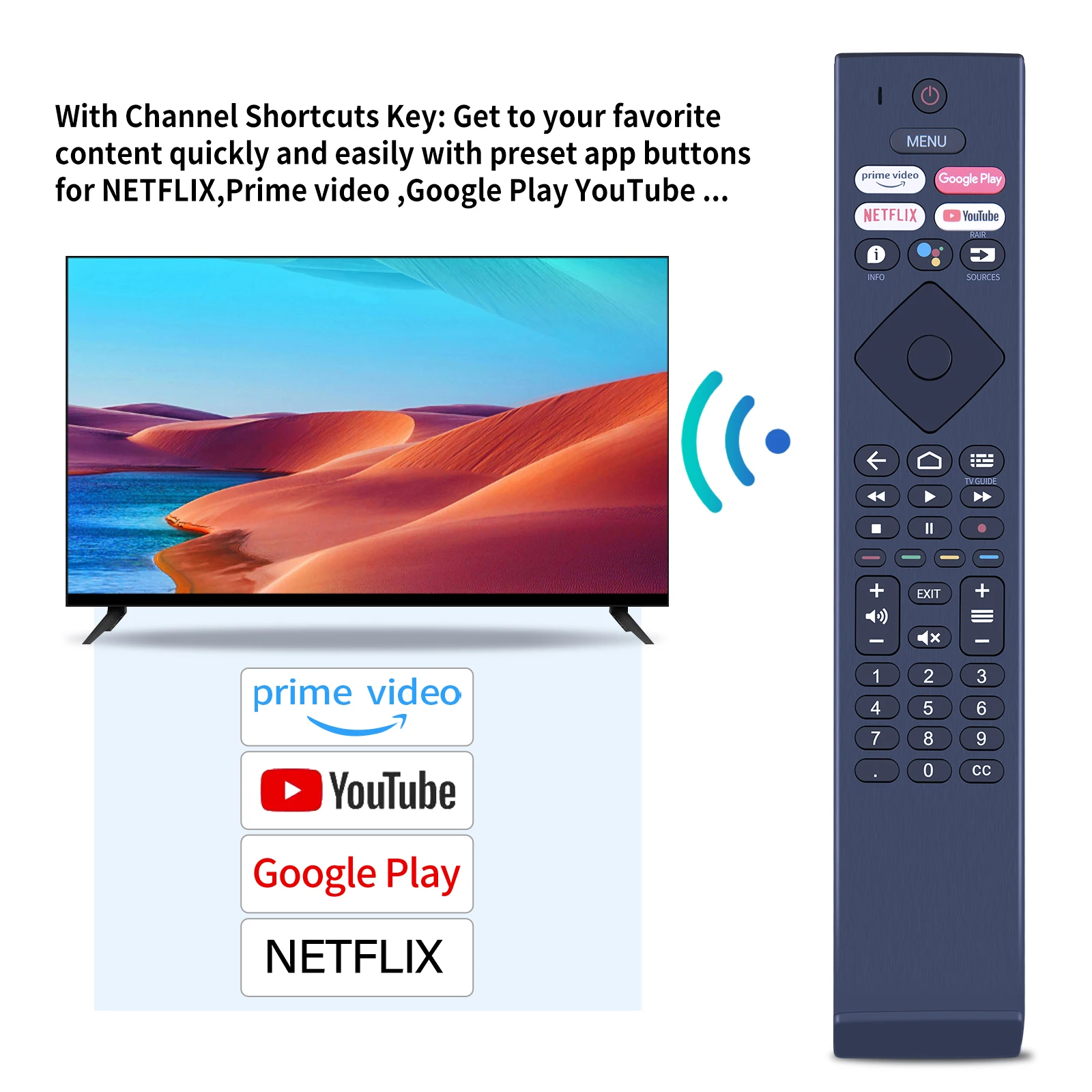 Controle remoto para smart tv, rc4284504/01pr, 398gm08befhn0007ph, para smart tv philips