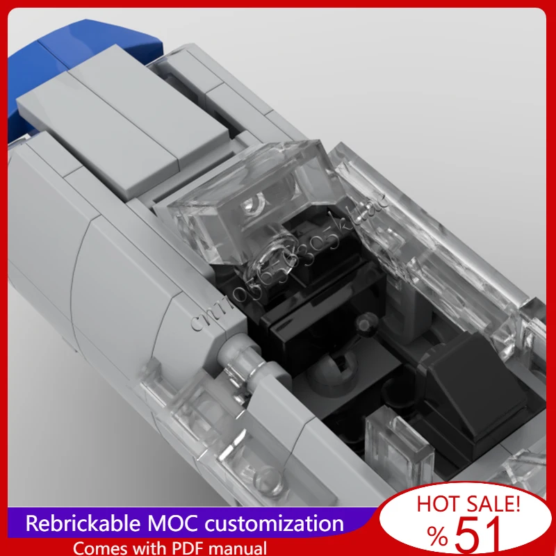 Nowy zestaw MOC Lim 5p, model myśliwca jednomotkowego, 514 elementów, do samodzielnego montażu, edukacyjny, kreatywny, zabawka dla dzieci, prezent na Boże Narodzenie.