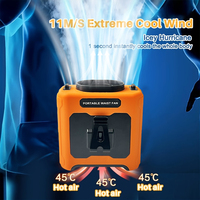 Portable Waist Hanging Fan Neck Hanging Strong Wind Belt Portable Power Supply LED Lighting Emergency Sports Outdoor Work