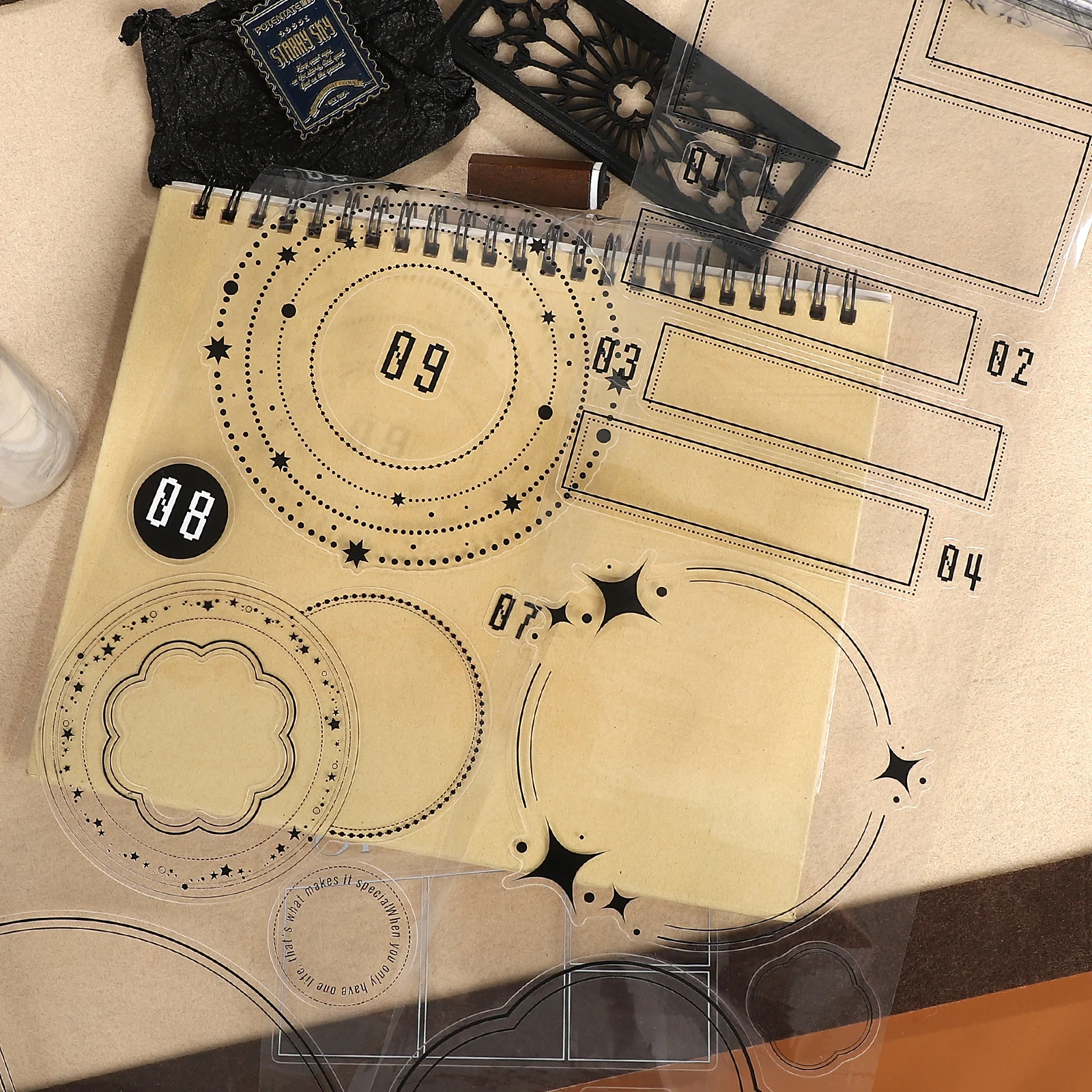 125mm*5m Vintage Border Label Landscape PET Tape Creative DIY Journal Material Collage Scrapbooking Stationery