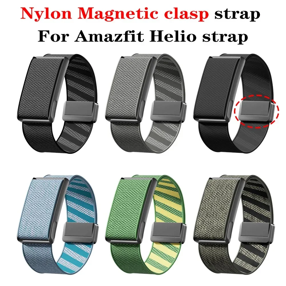 Premium For Amazfit Helio Strap Bands Nylon Elastic Fitness Tracker Adjustable Replacement Sports For Amazfit Helio Straps Band