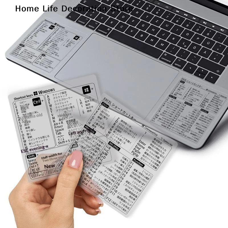 【H】New Japanese Language Shortcut Cheat Sheet Stickers For Windows Excel Daily Office Work