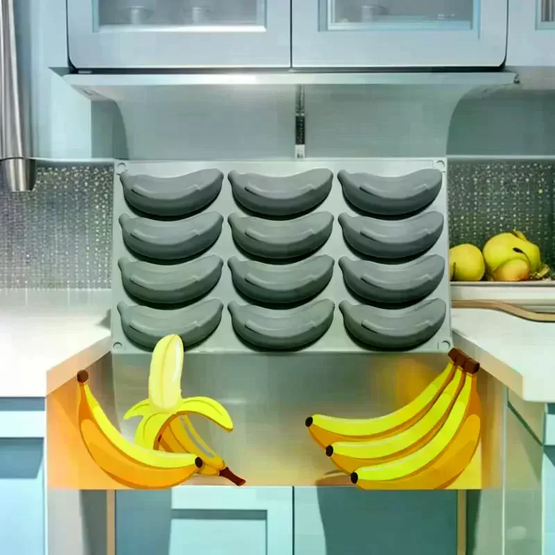 12 Holes Simulation Fruit French Dessert Mould Silicone Banana Mousse Cake Mold Ice Cream Jelly Pudding Baking Tools 1Pcs