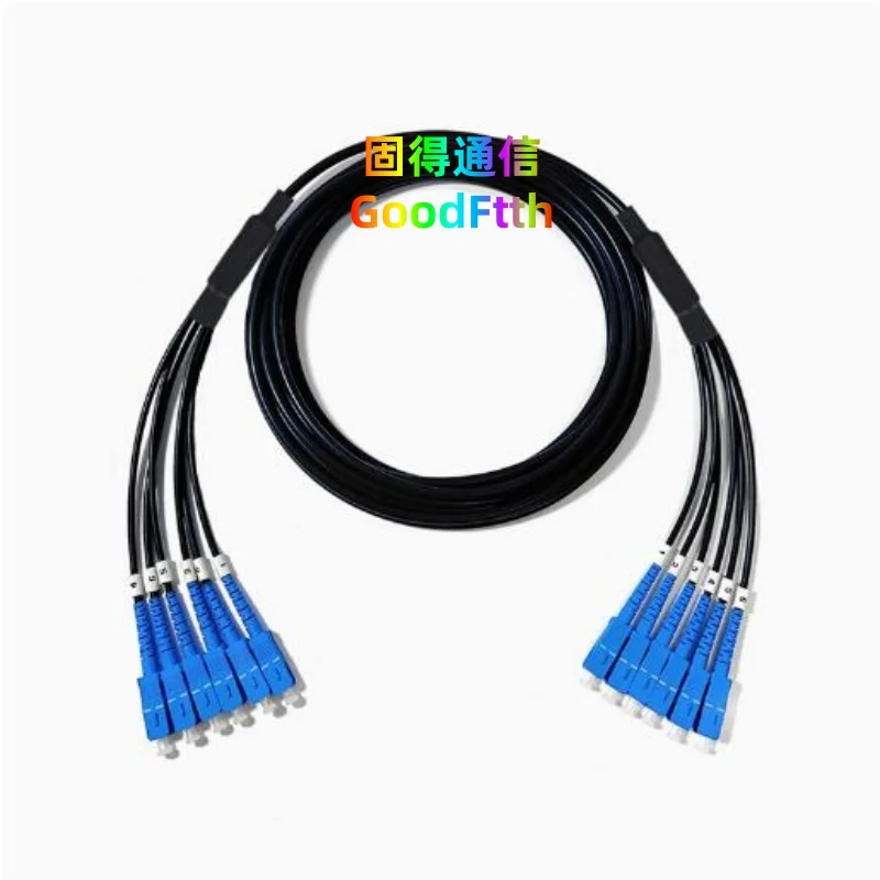 Armored Tactical Patch Cord SC-SC UPC SM 6 Core 5m 10m 15m 20m 25m 30m 40m 50m 60m 80m TPU Cable 6Core GoodFtth