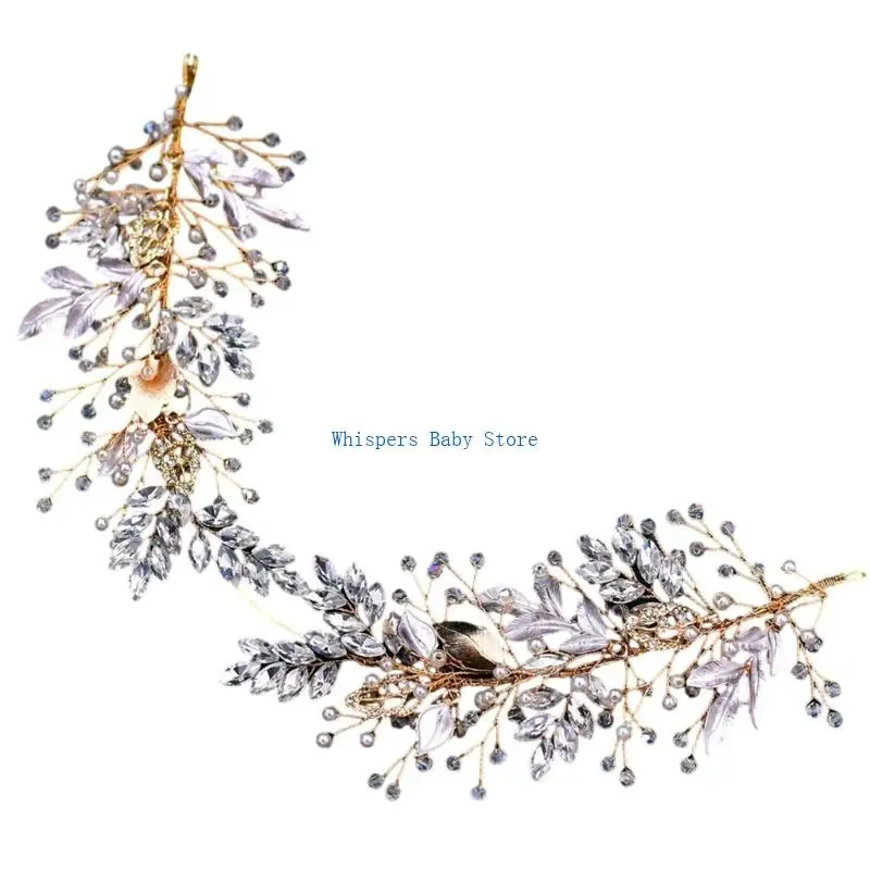U90E Luxurious Bridal Wedding Headwear Girls Headbands Fashionable Bridal Hairband for Wedding Elegances
