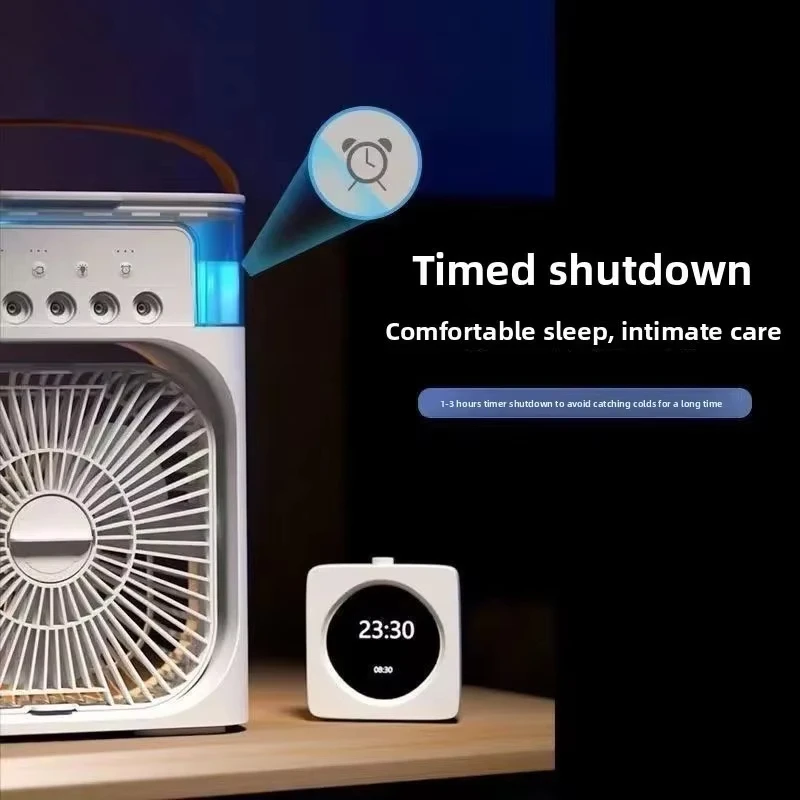 Xiaomi Fan Air Conditioner Household 3in1 Mini Air Cooler Led Night Light Portable Humidifier Air Adjustment Fan Office Home Fan view 4