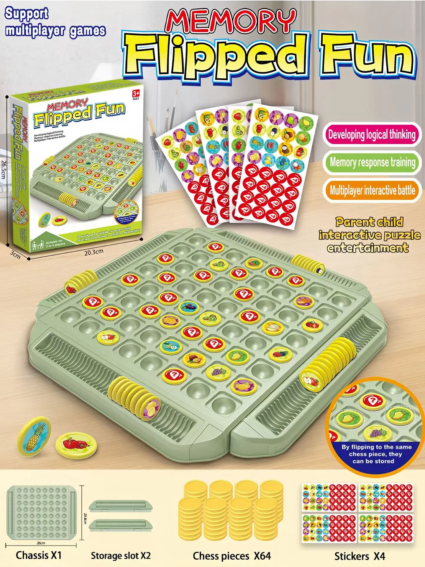 Board Game Flip 7 - Gioco da Tavolo di Scacchi Interattivo