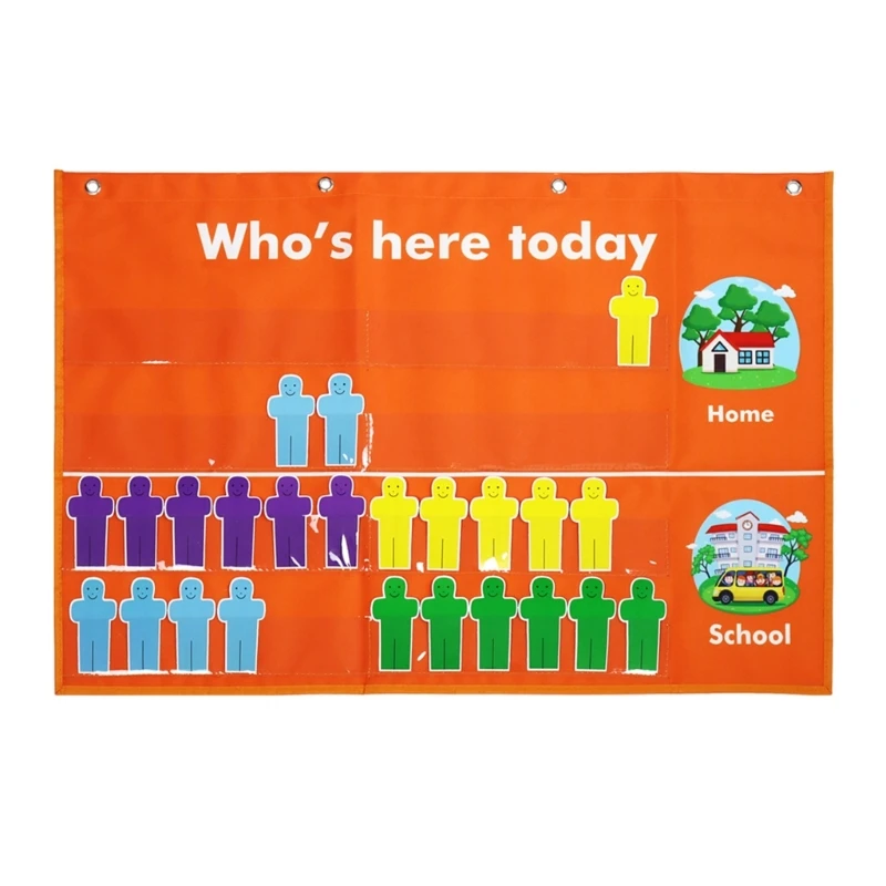 Durable Classroom Management Pocket Chart,Classroom Attendance Chart