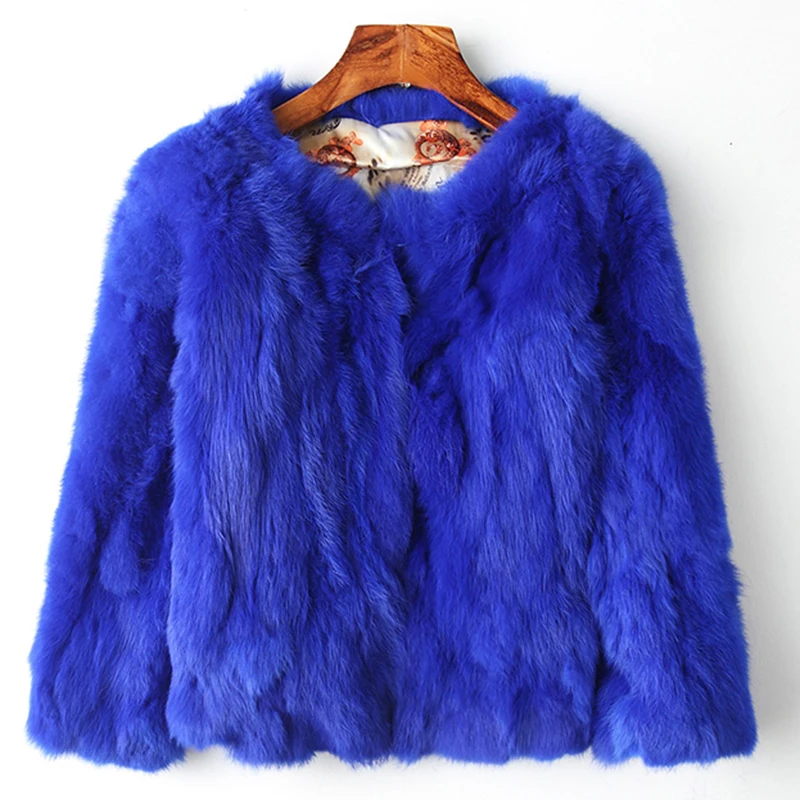 

Pop Winter Solid Color Faux Fur Jacket Women Nice Round Neck Thick Warm Fluffy Coats Woman Fake Fur Long Sleeve Outerwear