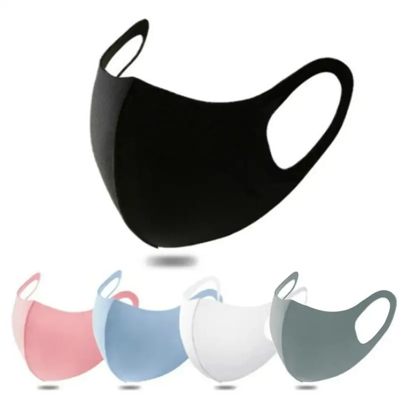 2/4/6 قطعة أقنعة الفم الواقية من الشمس للرجال والنساء أقنعة الوجه الغبار الربيع الصيف مكافحة الضباب الدخاني الضباب الجليد الحرير تنفس قابل للغسل #5