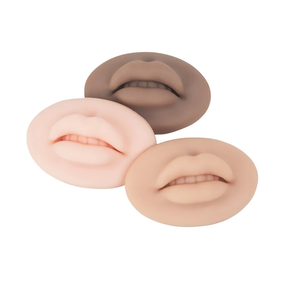 1PC 5D Silicone Lips Mold Tattoo Practice Fake False Skin For Permanent Lips Makeup Tattoo Microblading Training Accessory