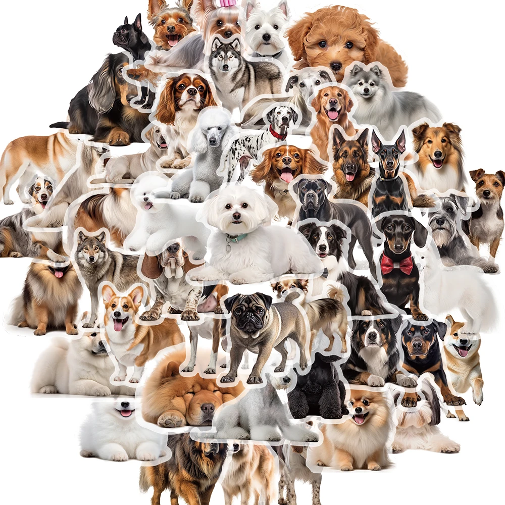 50pcs Dog Breeds room decor wall art stickers papel tapiz pared adhesivo pegatinas de pared impermeable cozinha arte de pared