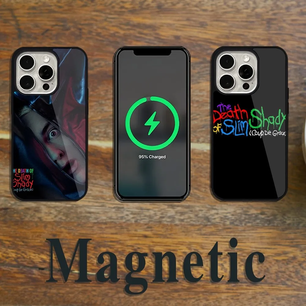 Eminem Rapper The Death of Slim Shady Phone Case Magsafe Magnetic For iPhone 11 12 13 14 15 Pro Max Plus Wireless Charging