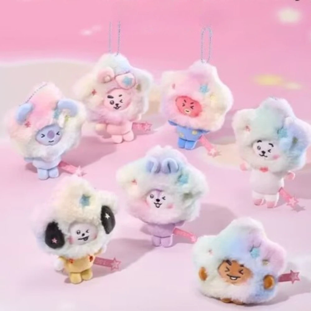 Nw BT Keychain Plush Chimmy Tata Creative Anime Peripheral Cartoon Keychain Personality Cute Backpack Decorative Doll Pendant
