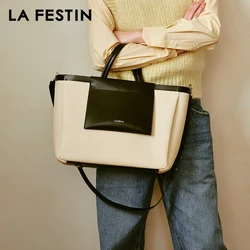 LA FESTIN Original Women's Bag Large-capacity Handbag Shoulder Bag Leather Crossbody Bag 2024 New Luxury Brand Bag